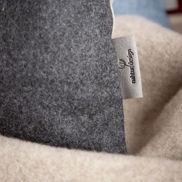 nahtur-design nahtur-design Rückenkissen oder Nackenkissen mit Dinkelspelzfüllung, Anthrazit-grau, – Produktbild 3 von 4