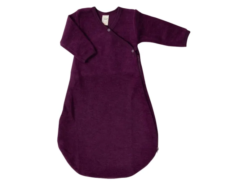 Lilano Lilano Schlafsack Baby Bio-Merinowolle Frottee-Plüsch beere Gr.62/68, Lila, – Produktbild 1 von 2