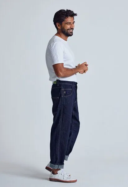 Flax and Loom Flax and Loom Loose Fit Jeans Modell: Curny, Rinse (blau), – Produktbild 1 von 3