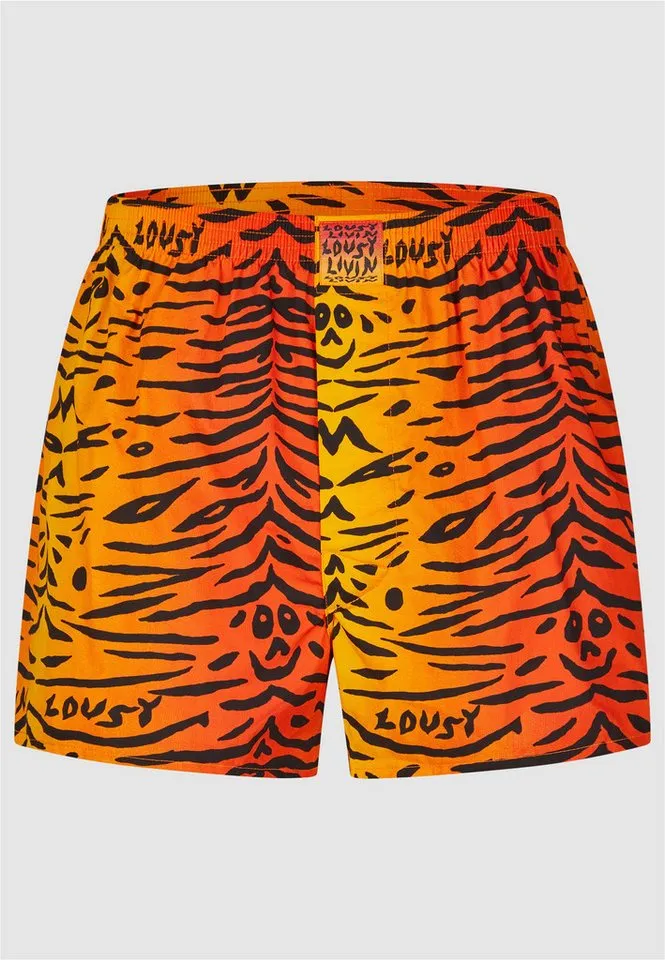 Lousy Livin Lousy Livin Boxershorts Tiger mit lockerem Schnitt, Blau|orange, – Produktbild 5 von 5