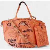 REFISHED fair fashion REFISHED fair fashion Tasche 'SOULMATE ZIP' Limitierte Edition! - upcycelte Fischfuttersäcke, #fish orange-schwarz - schwarz, – Produktbild 1 von 2
