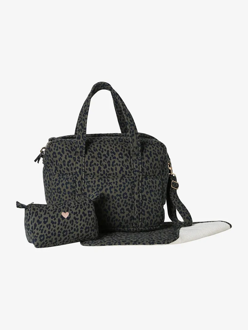 Envie De Fraise Wickeltasche mit Leoprint ENVIE DE FRAISE personalisierbar, Khaki, – Produktbild 2 von 4