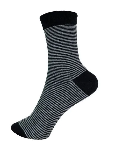 grödo Grödo Damen Socken feingeringelt Bio Baumwolle Elasthan, Schwarz-coke, – Produktbild 1 von 1