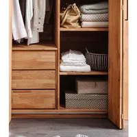 Schubladen mit Deckplatte für Kleiderschrank "Rödvig", Wildeiche geölt – Produktbild 1 von 1