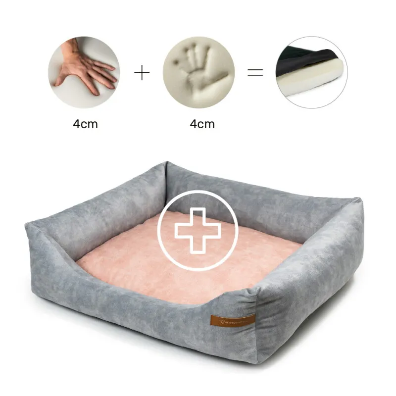Rexproduct Rexproduct Otto Orthopädisches Hundebett Grau S-XL pink M – Produktbild 2 von 3