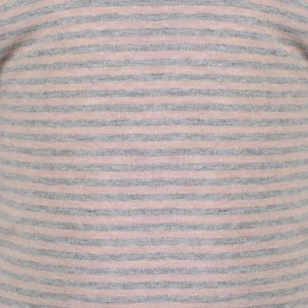 OrganicEra Baby S/S T-shirt Body gestreift 'OrganicEra' aus Bio-Baumwolle, Rose, – Produktbild 2 von 3