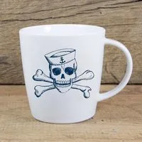 Bow & Hummingbird Bow & Hummingbird Großer Porzellanbecher Totenkopf – Produktbild 2 von 5