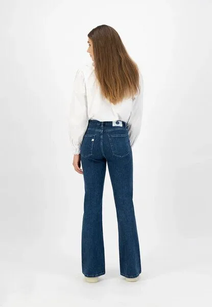 MUD Jeans Mud Jeans Isy Flared, Stone indigo (blau), – Produktbild 3 von 4