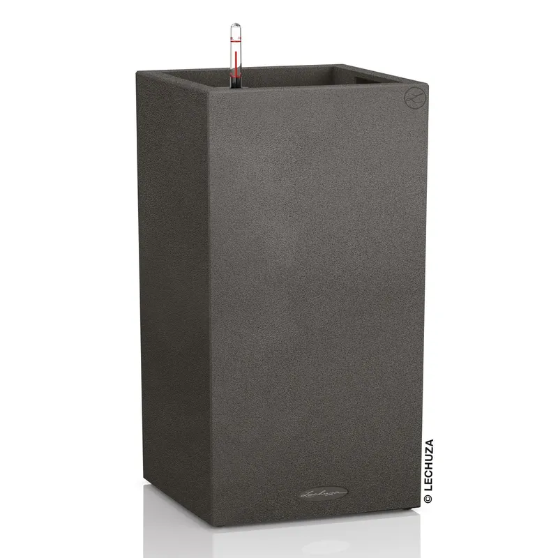 Lechuza® Lechuza® Pflanzkübel Pflanzsäule Canto Stone 30 high graphitschwarz (Komplettset), Schwarz, – Produktbild 1 von 6