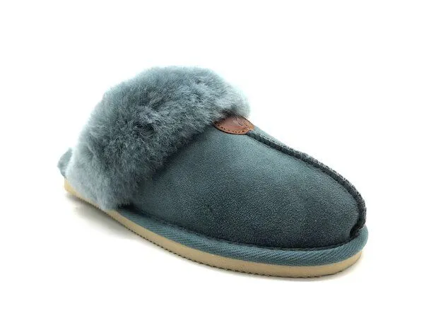 thies Pantoffel aus Schaffell "thies Pantoffel", Petrol, – Produktbild 2 von 4