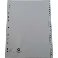Exacompta 20 Exacompta Register, 26 Taben A-Z, 120 µ, DIN A4, grau – Produktbild 1 von 1
