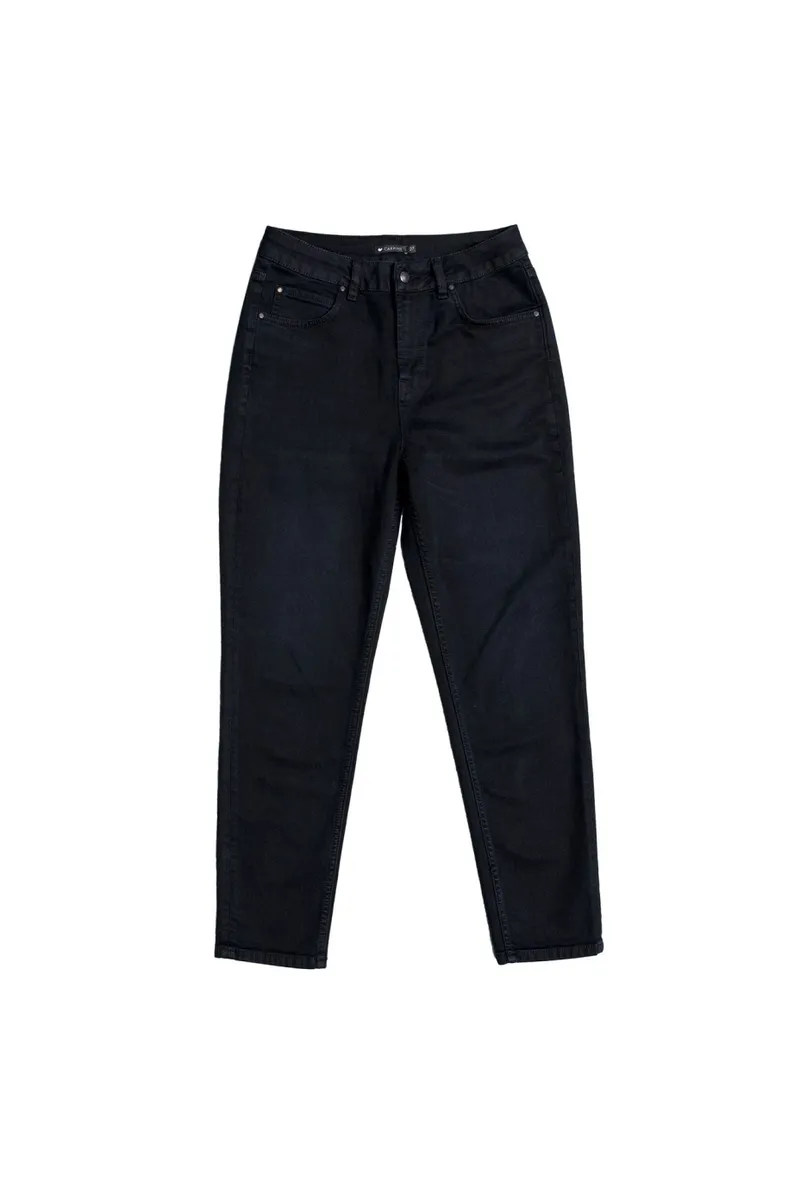 Lovjoi Lovjoi Damen vegan Mom Jeans Carpine Washed Schwarz, Schwarz, – Produktbild 1 von 1