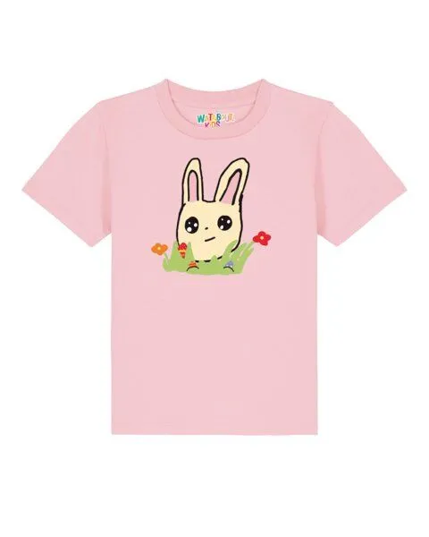 watabout.kids watabout.kids T-Shirt Kinder Osterhase mit Blumen, Cotton pink, – Produktbild 1 von 3