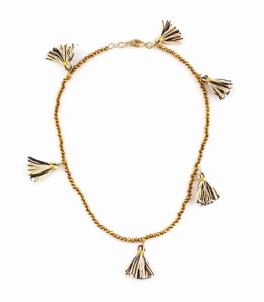 El Puente El Puente Armband | Fair Trade & Handmade aus Indien, Gold,schwarz, – Produktbild 1 von 1