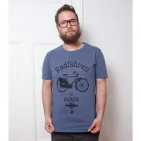 päfjes päfjes "Radfahren ist schön" - Fair Wear Männer T-Shirt, Blau, – Produktbild 1 von 1