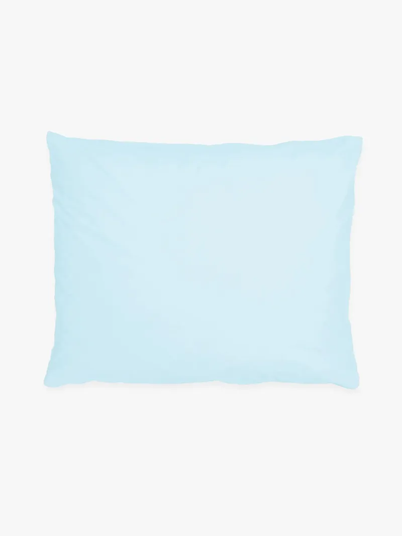 erlich textil erlich textil Fred Kopfkissenbezug aus weicher Bio-Baumwolle, made in Europe, Eisblau, – Produktbild 1 von 7