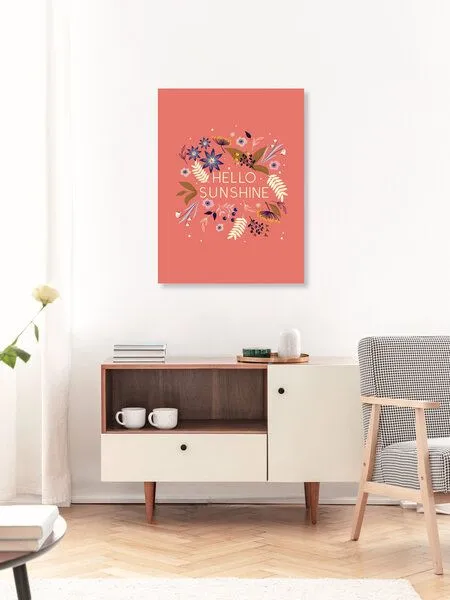 Photocircle Photocircle Poster / Leinwandbild - Hello Sunshine flowers and type – Produktbild 3 von 4