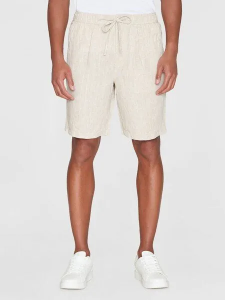 KnowledgeCotton Apparel KnowledgeCotton Apparel Shorts Loose Linen, Feather gray, – Produktbild 3 von 4