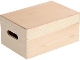 Kesper KESPER Aufbewahrungskiste aus Kiefernholz, mit Deckel und Griffen, 29 x 19 x 13,5 cm – Produktbild 1 von 1