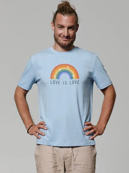 watapparel watapparel T-Shirt Unisex Love is Love, Blue soul, – Produktbild 2 von 4