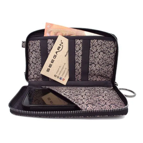 Seegarn Seegarn-Täschle / 2in1 Handy-Tasche und Geldbeutel (MB26), K3 - kordel schwarz, – Produktbild 5 von 5