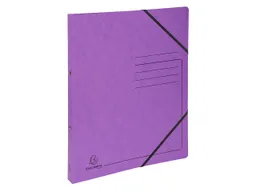 Exacompta 10 Exacompta Ringbücher, Colorspan-Karton, 355 g/m², DIN A4, Gummizug, 2 Ringe, violett – Produktbild 1 von 1