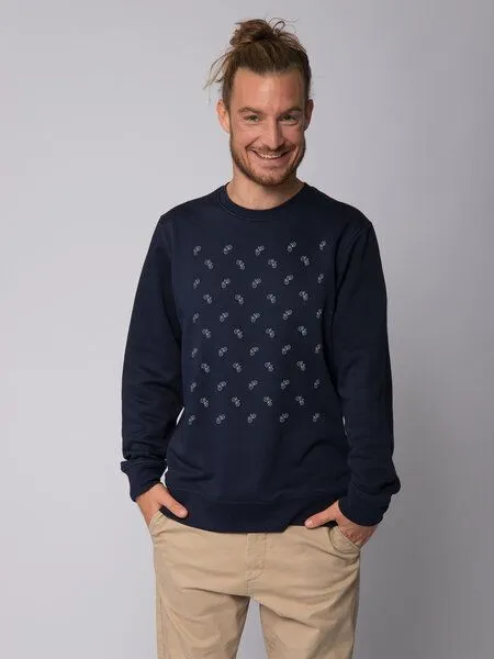 watapparel watapparel Sweatshirt Unisex Fahrräder, French navy, – Produktbild 2 von 3