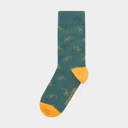 Dedicated DEDICATED Socks Sigtuna Bike Pattern Forest Green – Produktbild 1 von 1