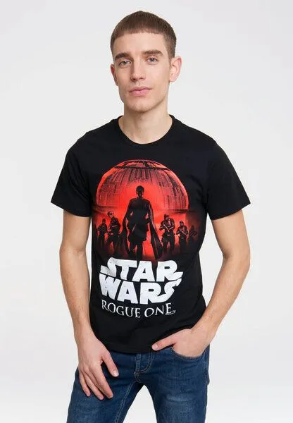 LOGOSH!RT LOGOSH!RT Star Wars Rouge One Poster Organic T-Shirt, Schwarz, – Produktbild 3 von 4