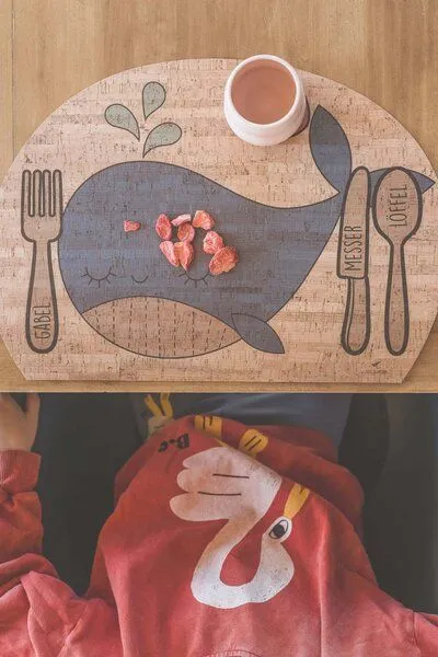 Clarissakork Clarissakork Kinder Tischset Singing Whale – Produktbild 1 von 2