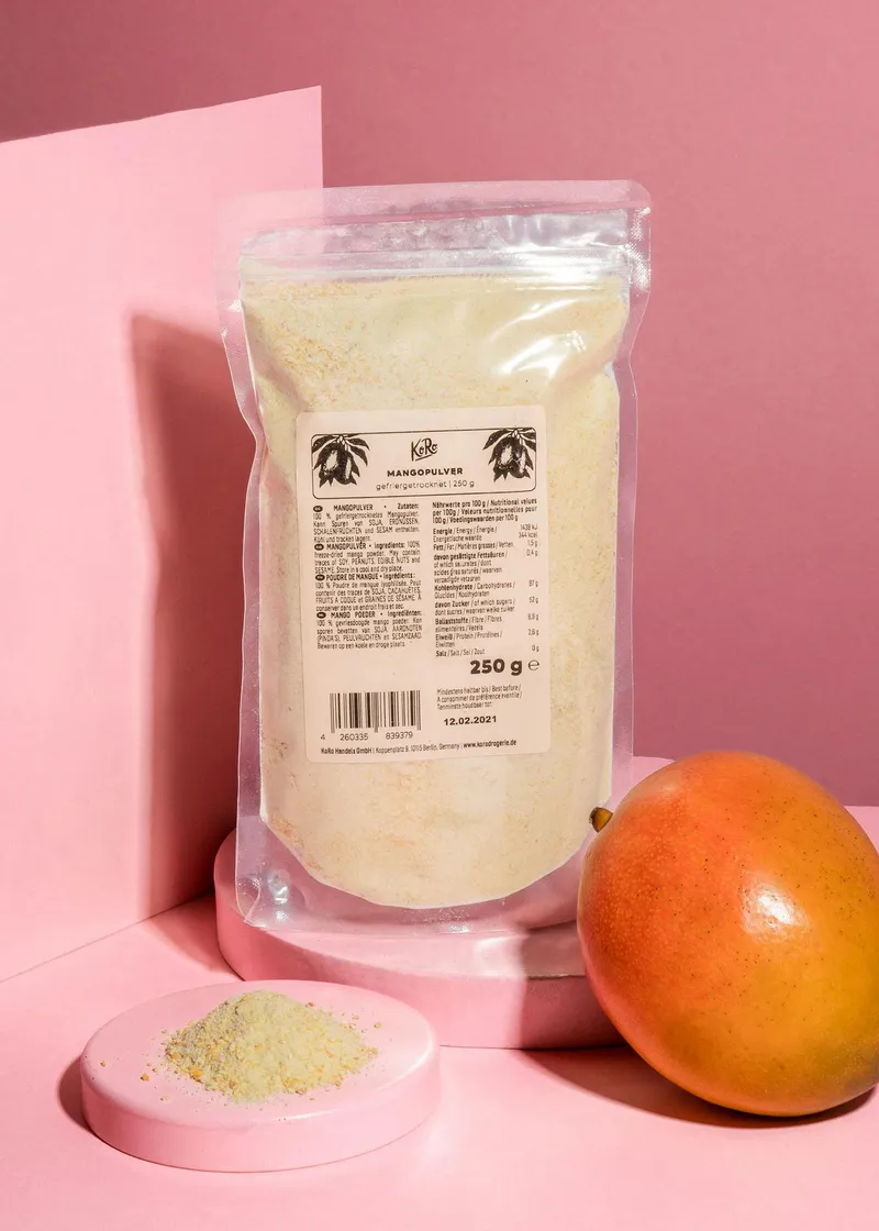 KoRo Gefriergetrocknetes Mangopulver 250 g – Produktbild 1 von 5