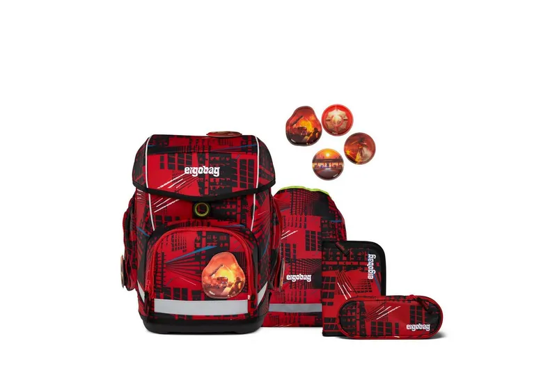 Ergobag Ergobag Schulranzen ergobag cubo Schulranzen-Set AlarmBärreitschaft, Rot, – Produktbild 1 von 4
