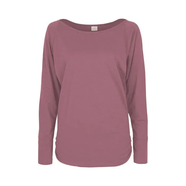 Jaya Jaya YANTI - Damen - Longsleeve für Yoga und Freizeit aus Biobaumwolle, Rosetaupe, – Produktbild 4 von 4