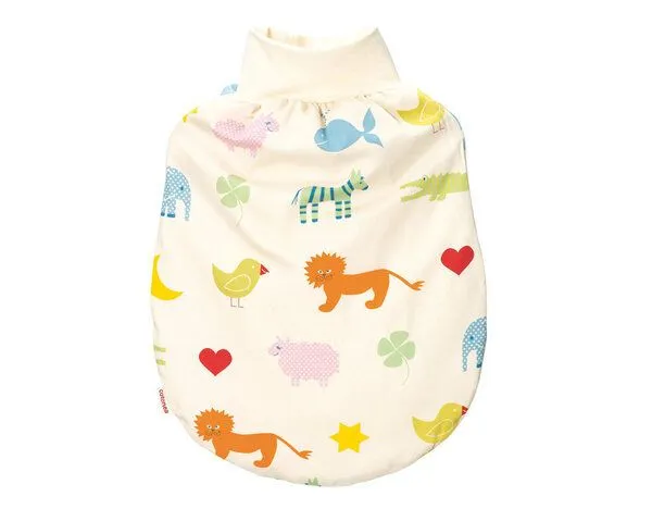 Cotonea Cotonea Bio Strampelsack mit Teddyplüsch-Futter, Design: arche noah (mehrfarbig), – Produktbild 1 von 2