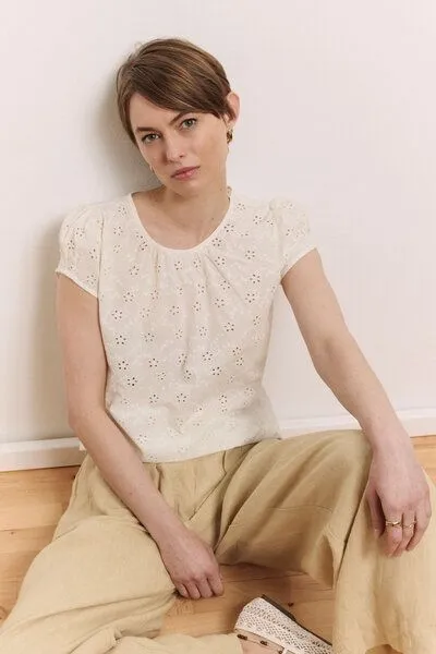 Tranquillo Tranquillo Bluse Elinaa aus Bio-Baumwolle (GOTS) - white / 42 – Produktbild 6 von 7