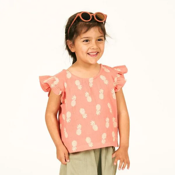 Sense Organics Sense Organics Mädchentop, Modell HOOLIA, Ananasdruck, – Produktbild 1 von 3