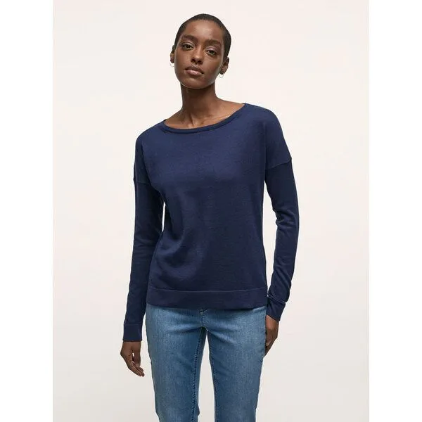 LANIUS LANIUS U-Boot Pullover aus Bio-Baumwolle, Night blue, – Produktbild 1 von 4