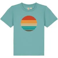 watabout kids watabout.kids T-Shirt Kinder Retro Sunset Ocean, Teal monstera, – Produktbild 1 von 1