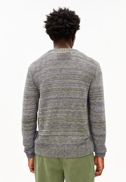 ARMEDANGELS ARMEDANGELS YARNMIX Herren Pullover aus Bio-Baumwolle, Fatigue green-pungent purple, – Produktbild 2 von 4