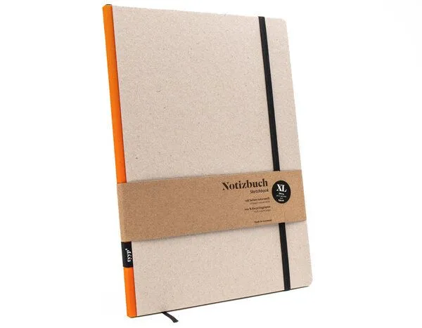 tyyp Skizzenbuch DIN A4 – 100% Recyclingpapier (Blauer Engel) – Klassik ÖKO by tyyp, Orange, – Produktbild 1 von 5