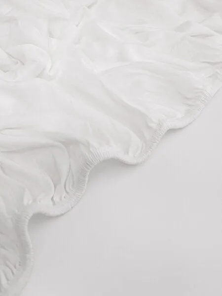 erlich textil erlich textil Cotton Select Spannbettlaken aus Bio-Baumwolle, made in Europe, Weiß, – Produktbild 3 von 4