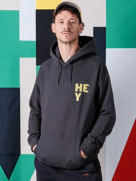 FANTASTIC REALITY STUDIOS Fantastic Reality Studios Hey Boxy Fit Hoodie – Bio-Baumwolle, Unisex, Grau, – Produktbild 2 von 4