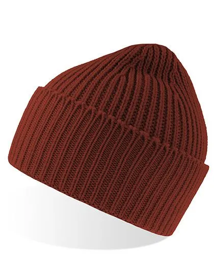 Atlantis Headwear Atlantis Headwear grob gestrickte Beanie-Mütze aus Polylana®-Garn, Rusty, – Produktbild 2 von 2