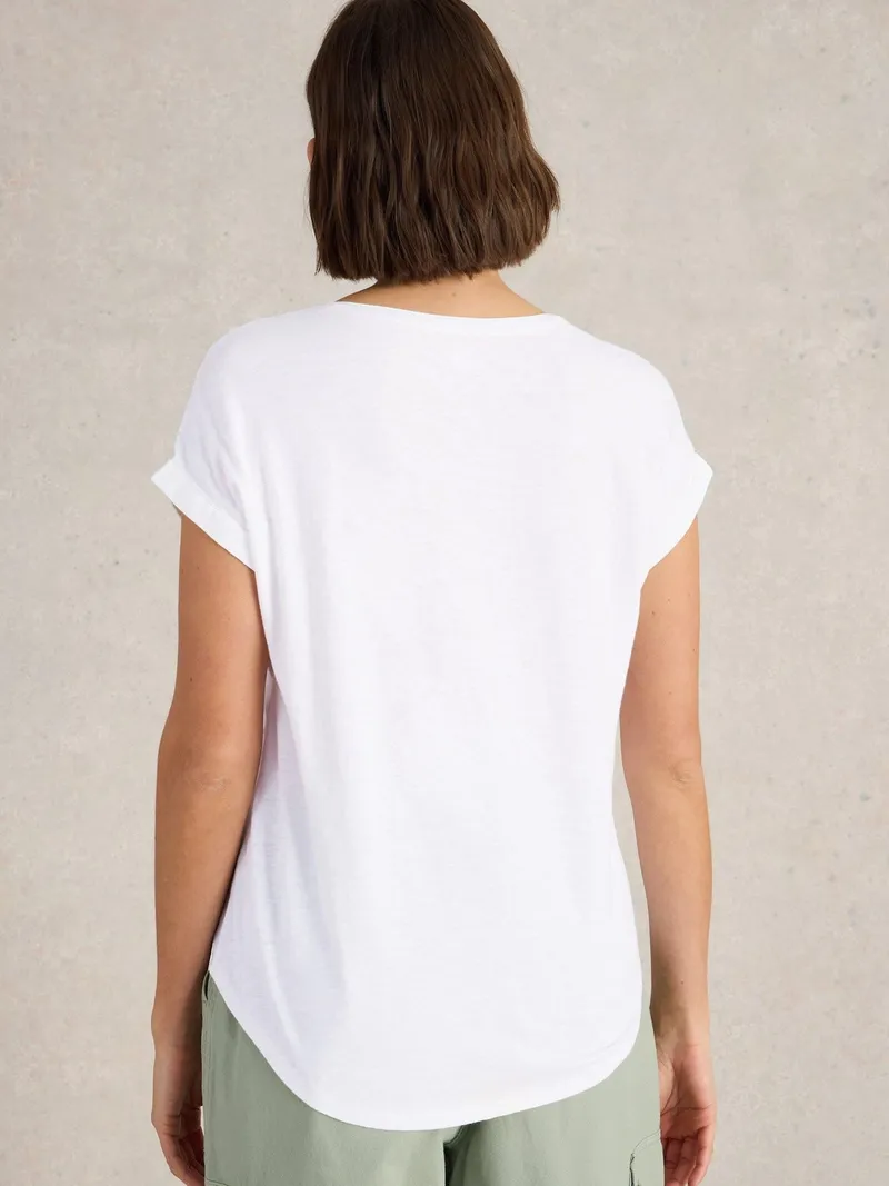 White Stuff T-Shirt Beth - 46, Reines weiß, – Produktbild 4 von 4