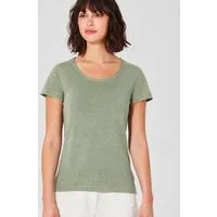 HempAge HempAge Damen T-Shirt mit Rollsaum Hanf/Bio-Baumwolle, Cactus, – Produktbild 1 von 1