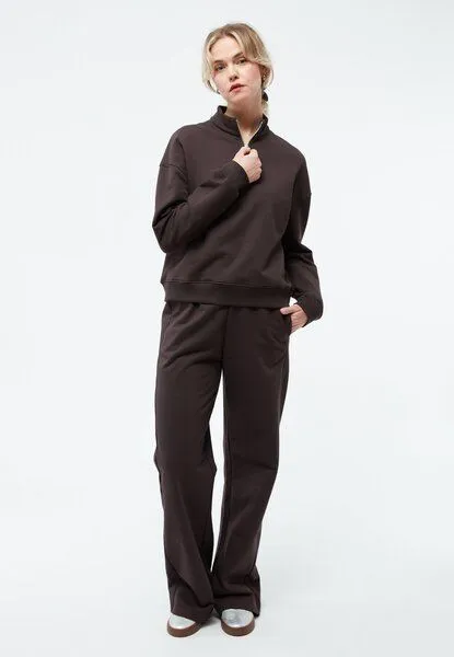 Givn Berlin Givn Berlin Zip Sweater GBMAGDA aus Bio-Baumwolle, Coffee brown, – Produktbild 2 von 4