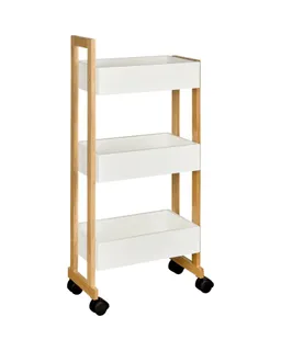 shelfmade Küchenwagen Rauma Handwagen Küchenwagen Badregal mit 3 Ablagekörben und Rollen – Produktbild 1 von 1