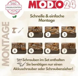 Modo24 Weinregal Flaschenregal Holzregal Flaschenständer Varianten 12 bis 91 Flaschen, RW1 Getränkeregal, 3 Farben, FSC Holz Nachhaltig – Produktbild 1 von 1