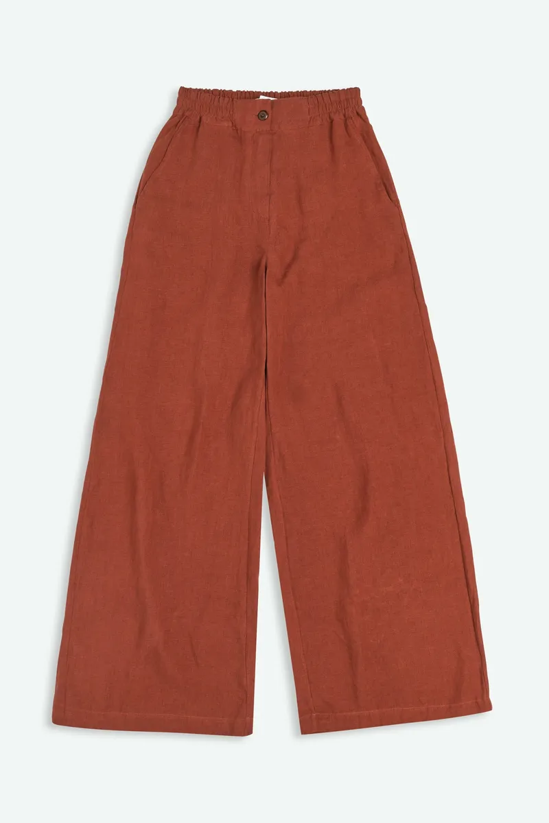 Kings Of Indigo Kings of Indigo Damen vegan Hose Lilian Burnt Henna, Dunkelorange, – Produktbild 4 von 4