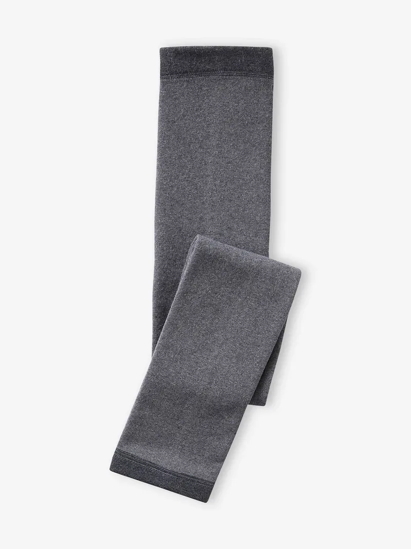 Vertbaudet Mädchen Thermo-Leggings, Grau meliert, – Produktbild 1 von 3